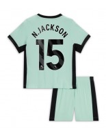 Chelsea Nicolas Jackson #15 Alternativní dres pro děti 2023-24 Krátký Rukáv (+ trenýrky)